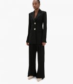 Tailored Fold Black Over Cuff Jacket
