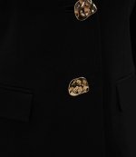 Tailored Fold Black Over Cuff Jacket