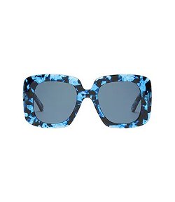 Havana Blue Lens Balenciaga Eyewear