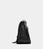 COACH CROSSBODY HANDBAG GLVTN LTH COURIER BA ; BP/BLK