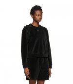 Crewneck Black Sweatshirt With Hotfix Logo