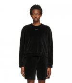Crewneck Black Sweatshirt With Hotfix Logo