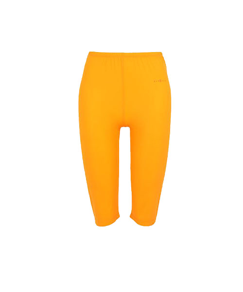 Orange Lycra Fitted Shorts