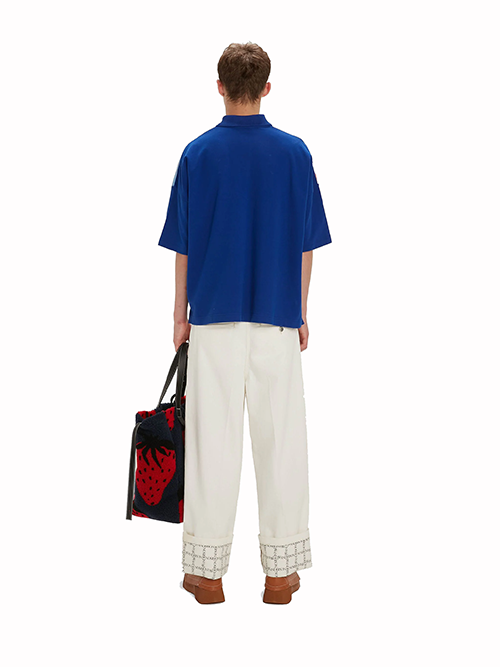 Oversized Printed Polo Shirt