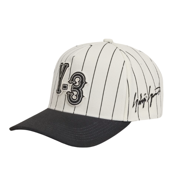 White Pinstri Cap