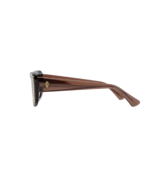 Gold Comb Gem Rectangle Sunglasses