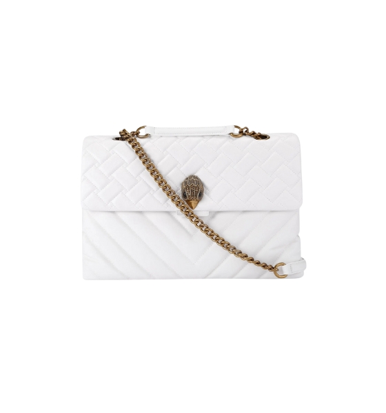 Leather Xxl White Kensington Bag