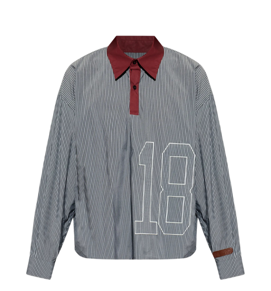 Grey Polo Swtr Stripes