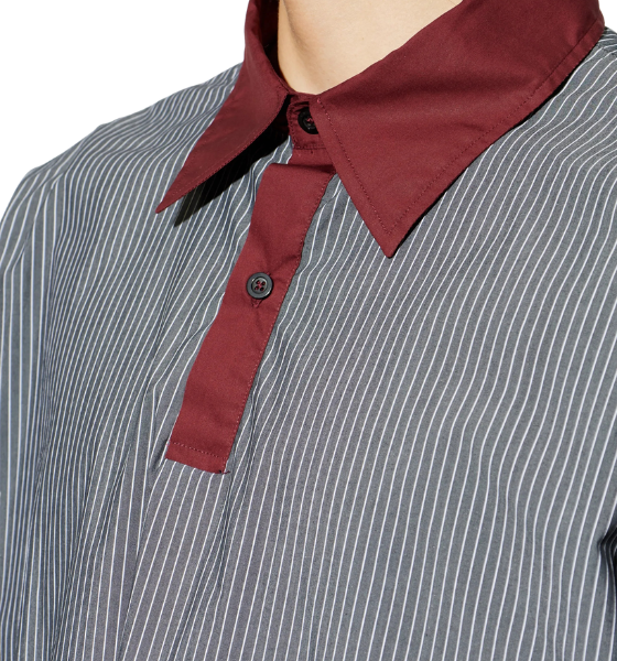 Grey Polo Swtr Stripes