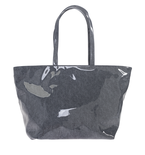 Navy Punch Large Tote Bag