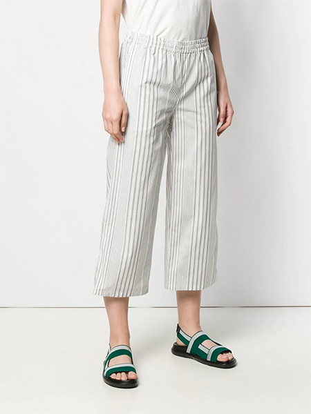 DKNY STRIPE CROP PANT