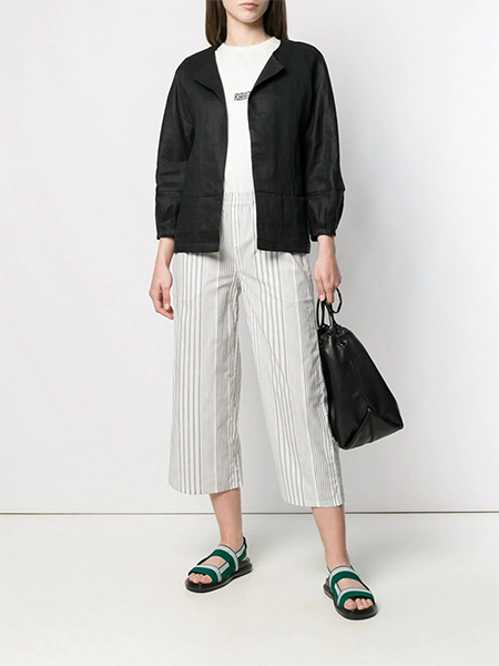 DKNY STRIPE CROP PANT
