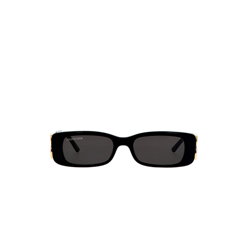 BB Black Gold Rectangular Sunglasses