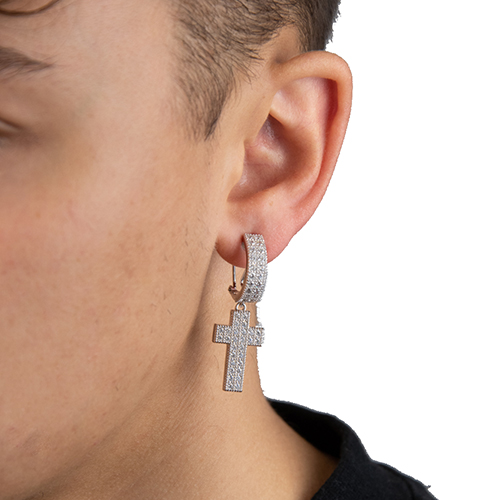 Cross Crystal Earring