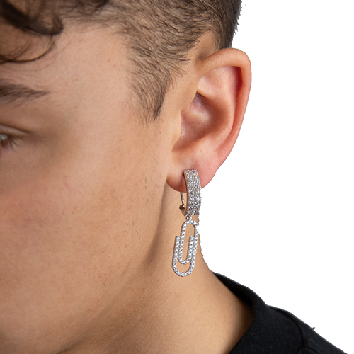 Paperclip Crystal Earring