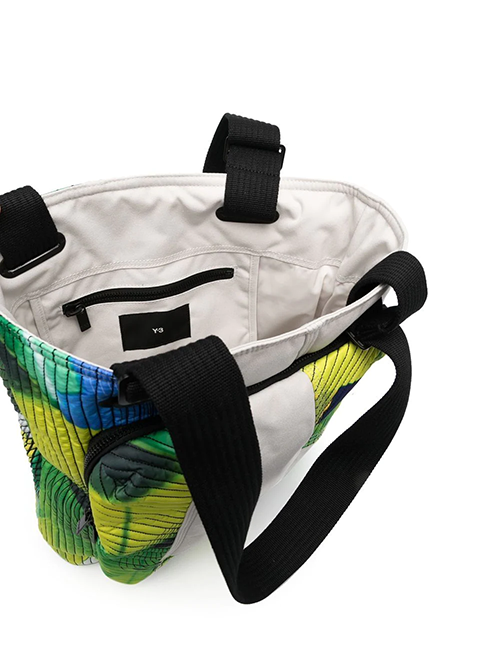 Y-3 AOP Light Grey Neon Tote