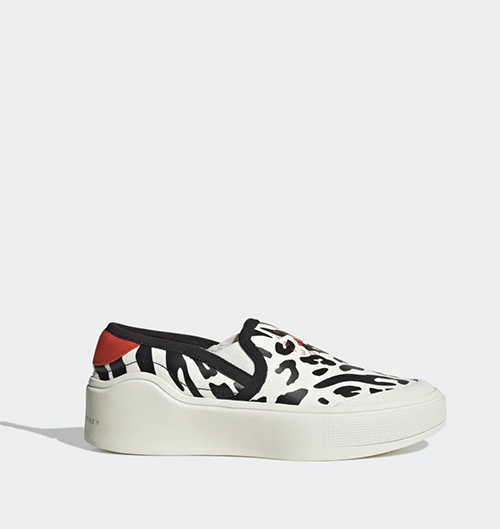 Adidas x Stella McCartney Black White Red Court Slip On