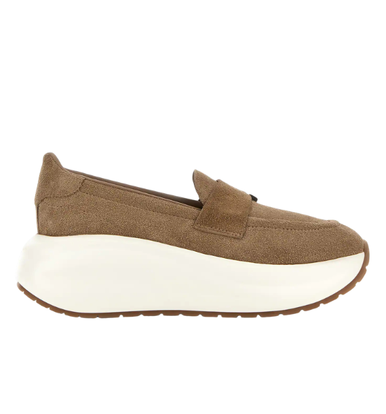 Brown Suede Leather H696 Mocassino