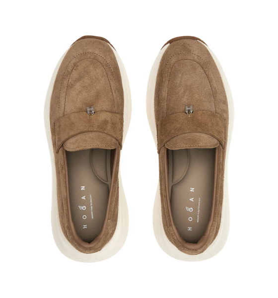 Brown Suede Leather H696 Mocassino