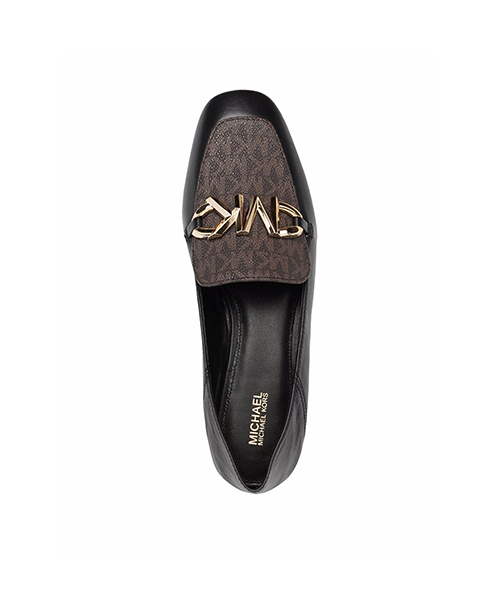 Izzy Black & Brown Logo Loafer
