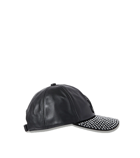 Black Baseball Cap With Crystal