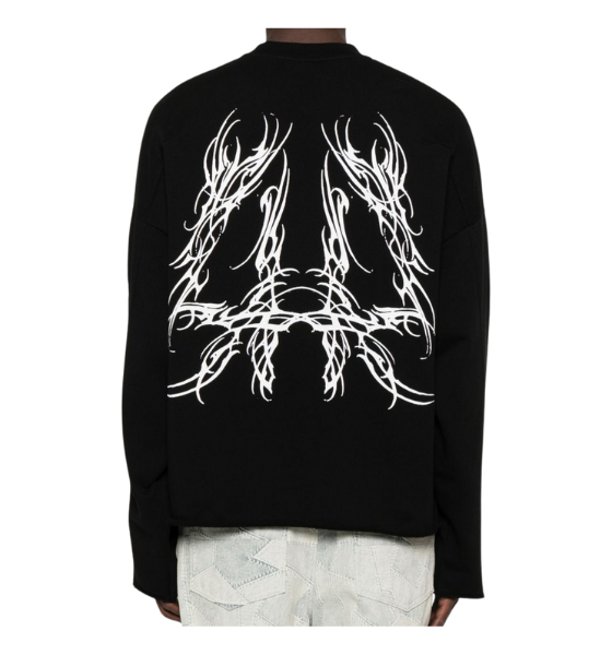 Black/White Y2K Crewneck