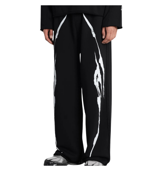 Black/White Y2K Jogger Pants