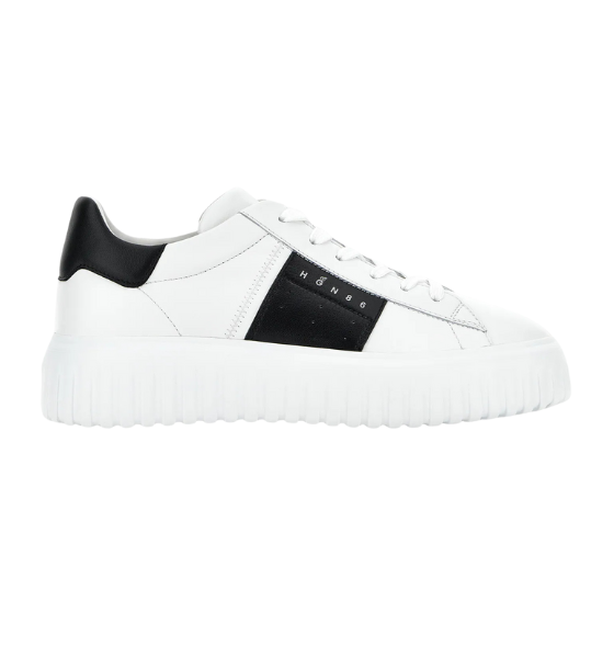 White/Black H-Stripes Allacciato Banda