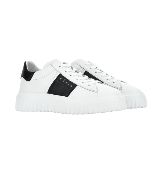 White/Black H-Stripes Allacciato Banda
