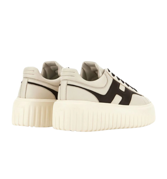 Cream/Brown H-Stripes Allacciato H Spezzata