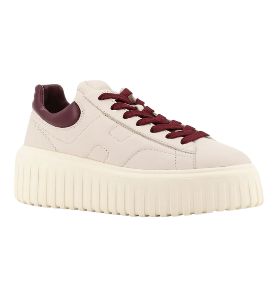 Cream/Cherry H-Stripes Allacciato H