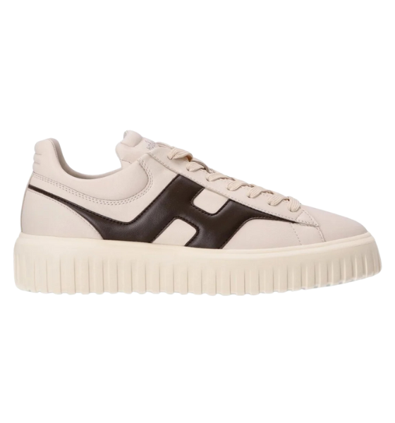 Cream/Brown H-Stripes Allacciato H Spezzata
