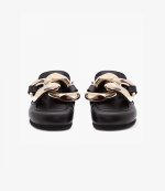 Chain Black Leather Loafer