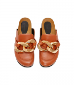 Chain Brown Leather Loafer