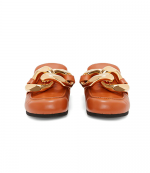 Chain Brown Leather Loafer
