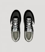 H383 Black & Grey Leather Sneaker