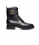 Tatum Black Leather Ankle Boot