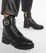 Tatum Black Leather Ankle Boot