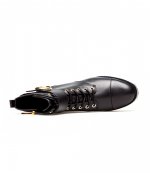 Tatum Black Leather Ankle Boot