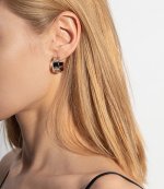 Logo Silver Earrings