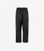 Faux Black Leather Cropped Trousers