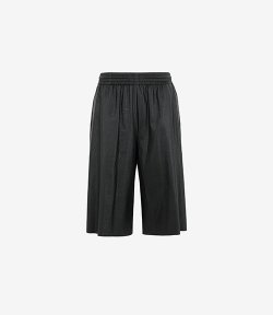 Faux Black Leather Cropped Shorts