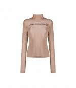 Logo Long Sleeve Brown Top
