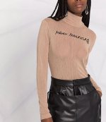 Logo Long Sleeve Brown Top