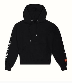 Reular Fit Black HP Brush Hoodie