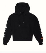 Reular Fit Black HP Brush Hoodie