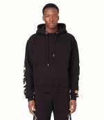 Reular Fit Black HP Brush Hoodie
