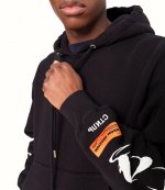 Reular Fit Black HP Brush Hoodie