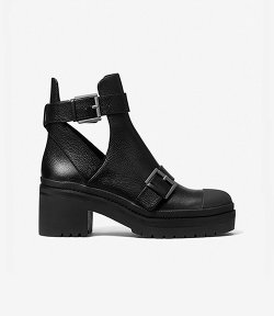 Corey Black Leather Ankle Boot