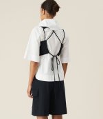 Pinstripe Navy High-rise Suit Shorts